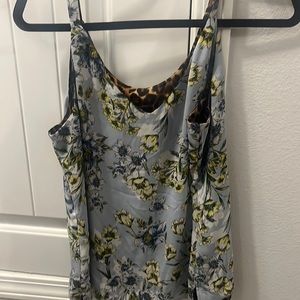 White House black market REVERSIBLE  camisole - LP Blue floral , Leopard